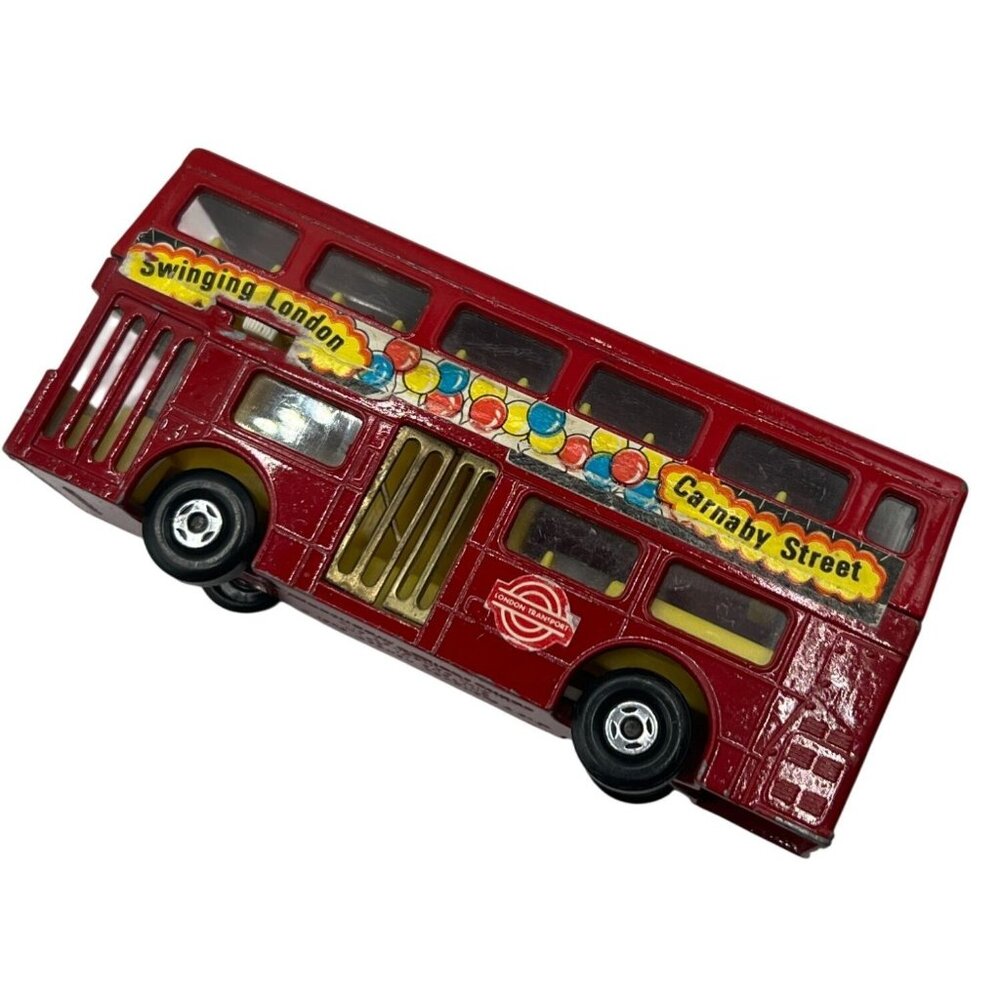 70s Matchbox Red Double Decker Bus Metal Toy Model The Londoner Swinging Carnaby - Picture 6 of 15